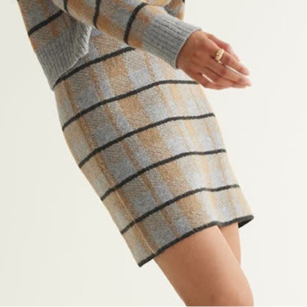 Plaid Sweater Skirt